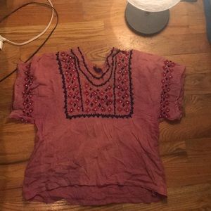 pink bohemian top